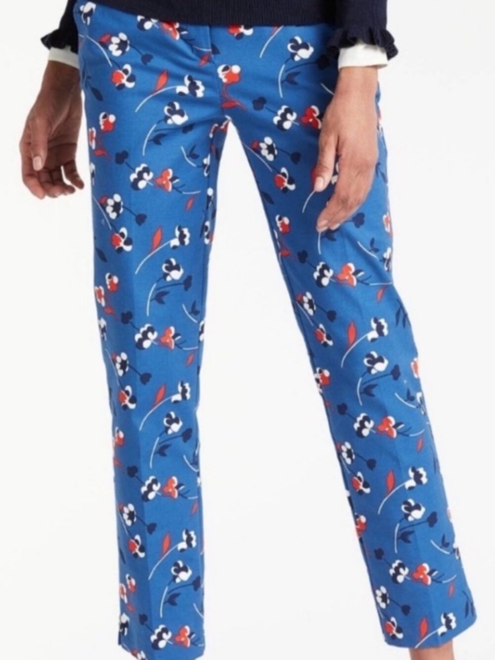 NWOT Boden Richmond Floral Print Chino Pant. Size 6